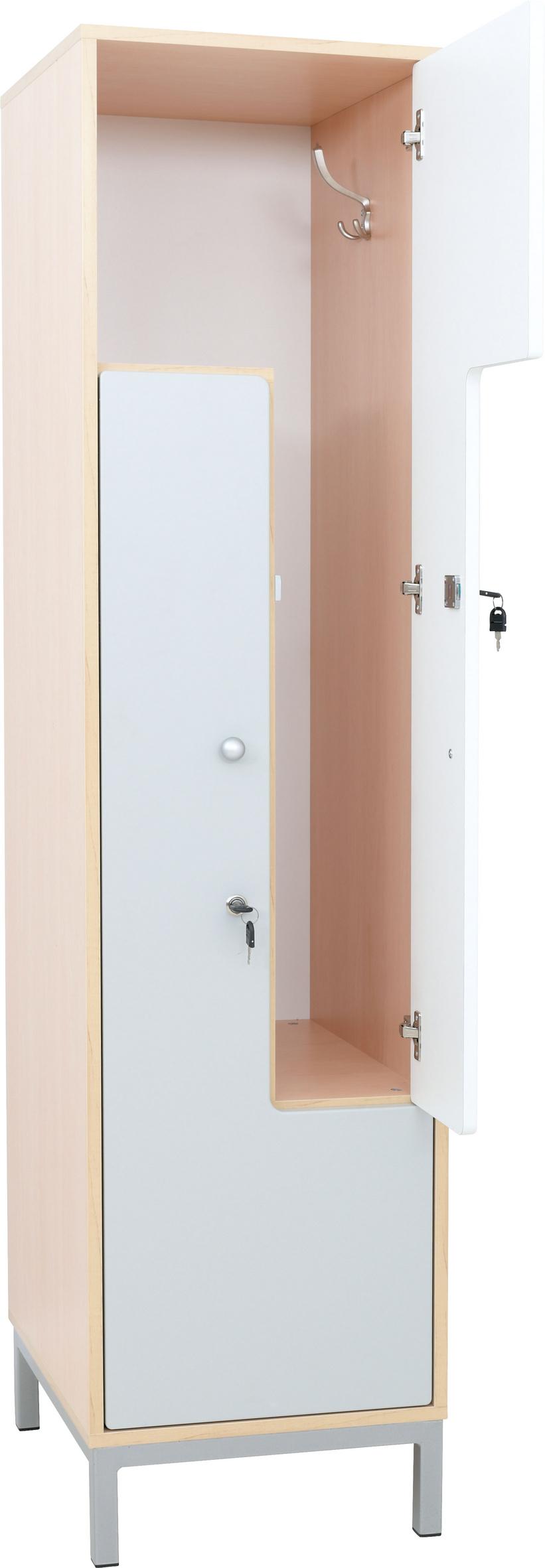 Kleiderschrank L mit 2 Fächern – Ideal für Personal & Schüler