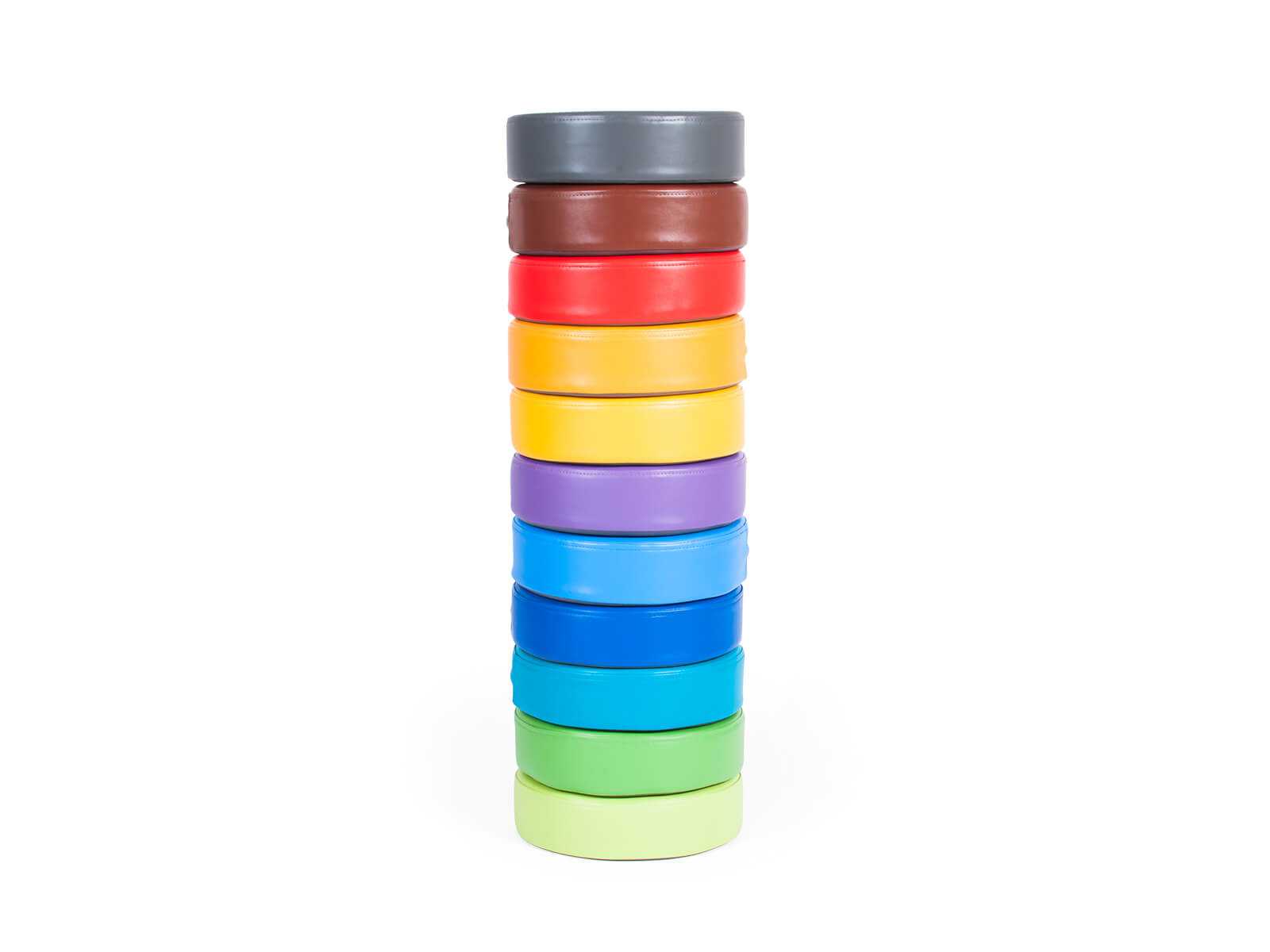 12 x rundes Sitzkissen als Set in bunt