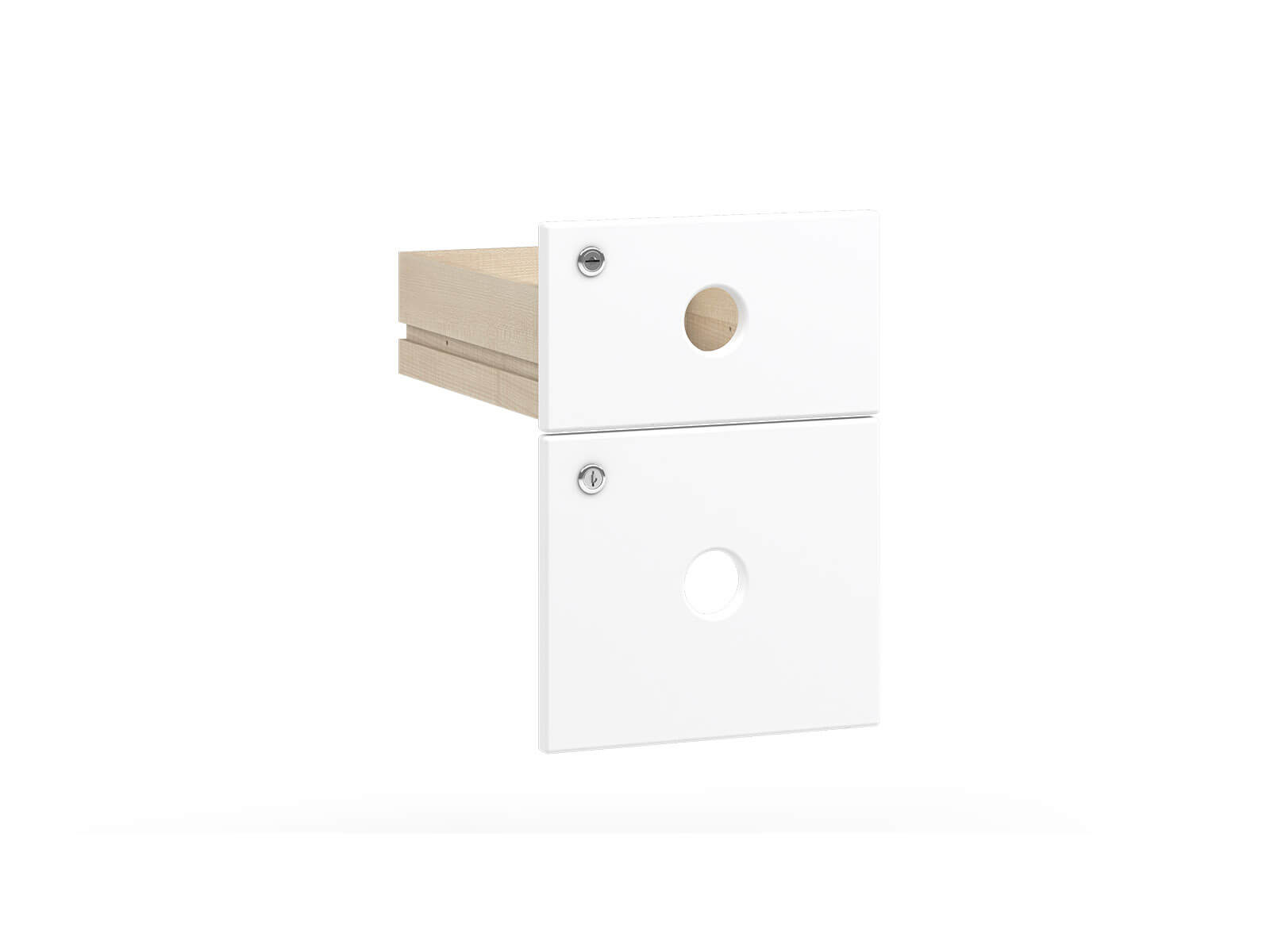 Tür und Schublade für Schreibtisch weiß, MDF - Feria-Serie