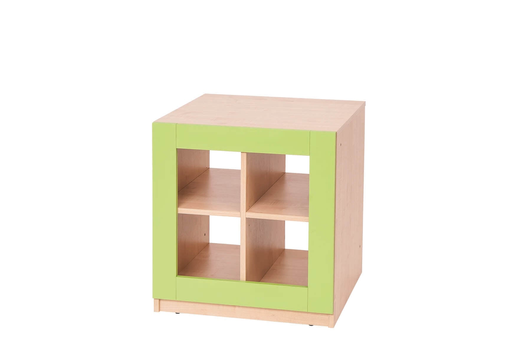 Kleines 4er-Regal grün - Raumtrenner-Häuschen-Serie