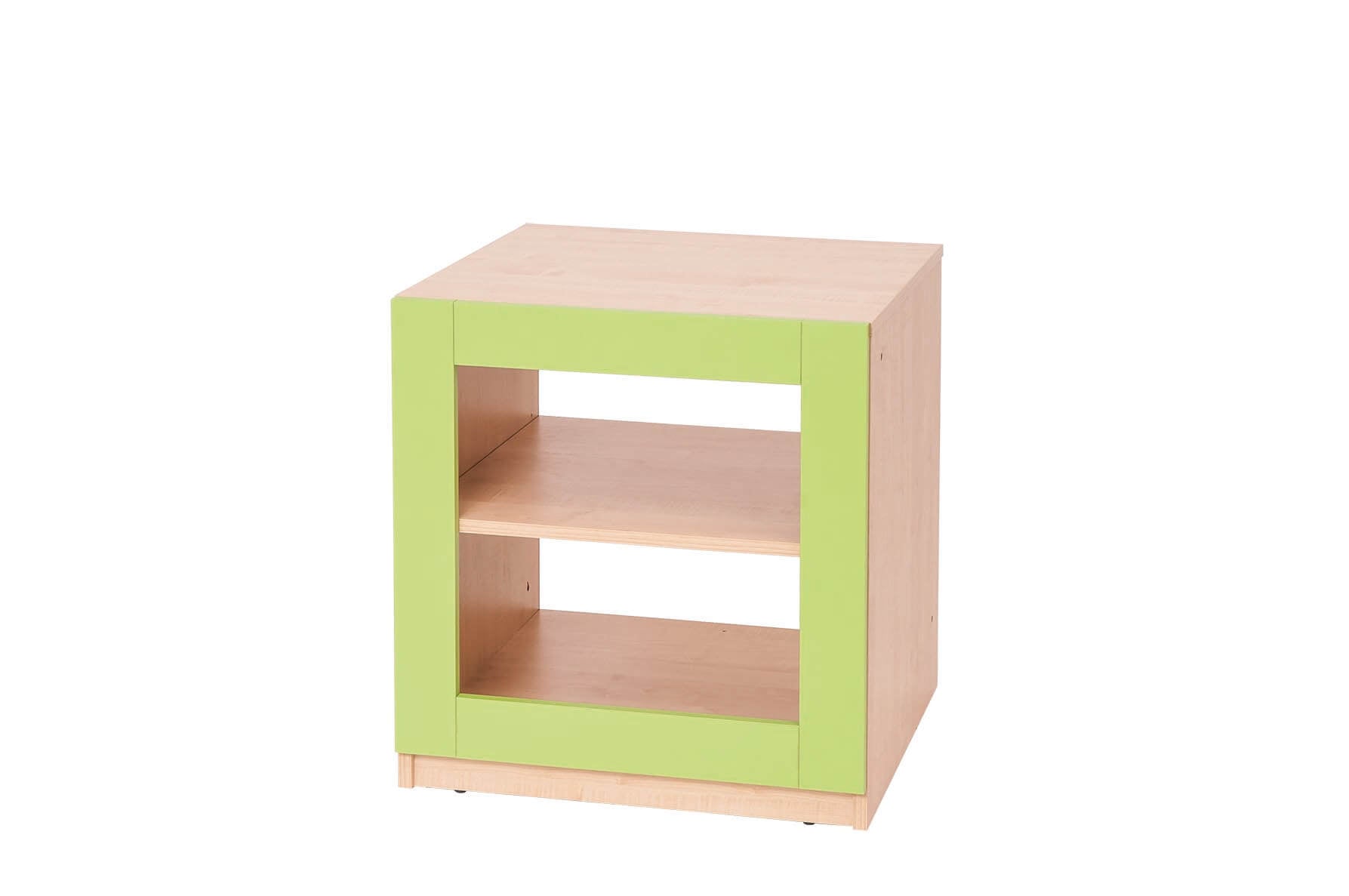 Kleines Regal grün - Raumtrenner-Häuschen-Serie