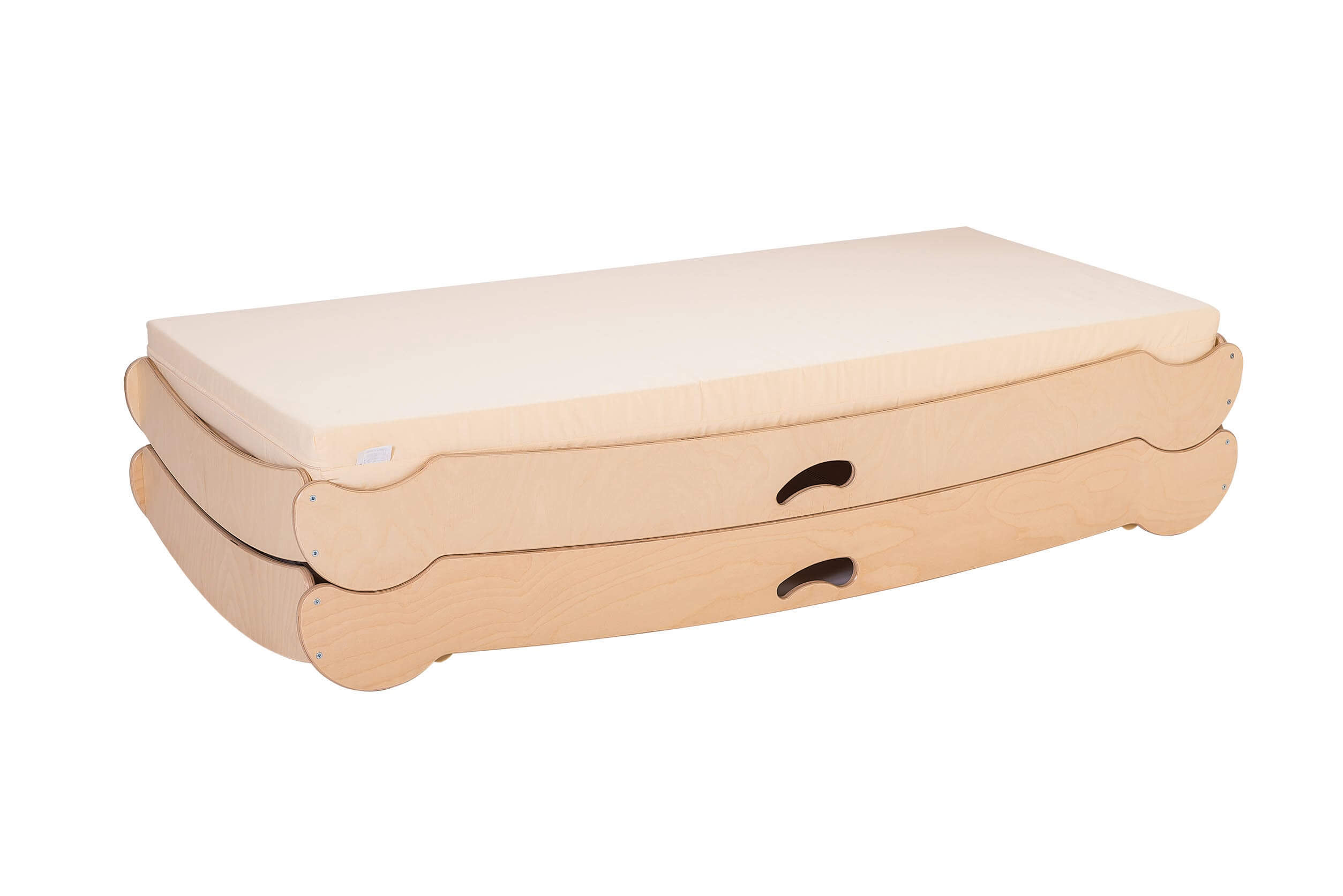 Schlafraum Krippenbett aus Holz gestapelt