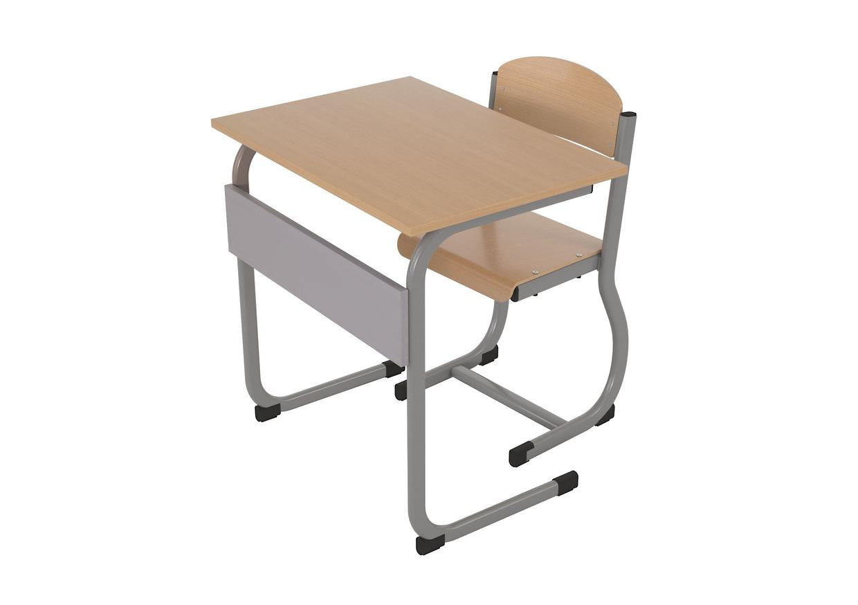 Set Einzeltisch IN-C mit Stuhl XXL – Schüler-Kufentisch & Kufenstuhl