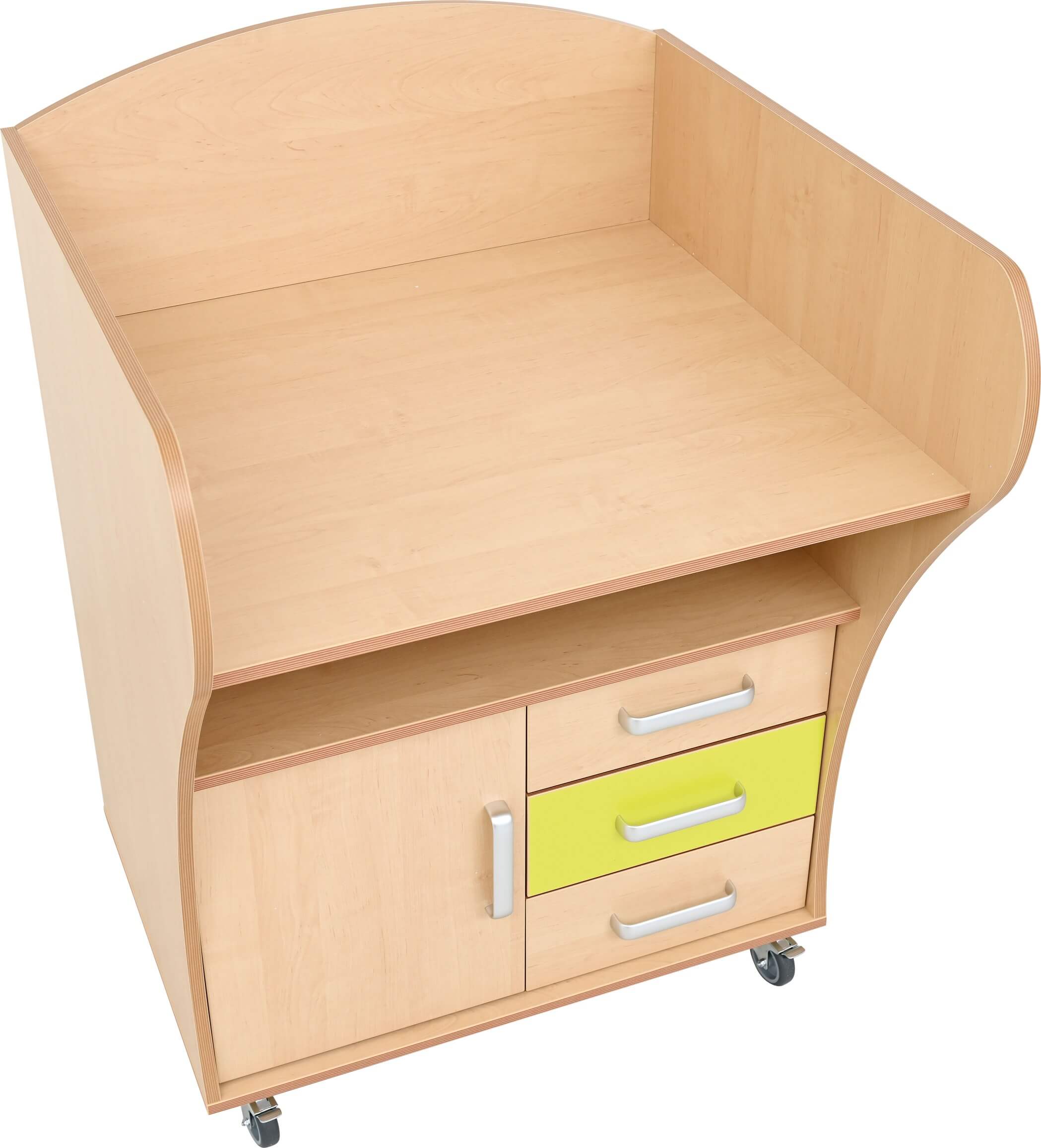 Wickelkommode auf Rollen inkl. Wickelauflage