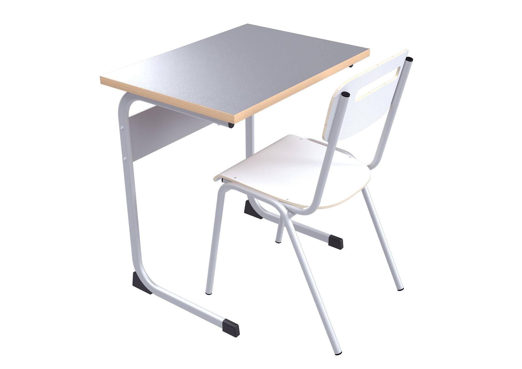 Einzeltisch mit Stuhl, ideal für Schüler.