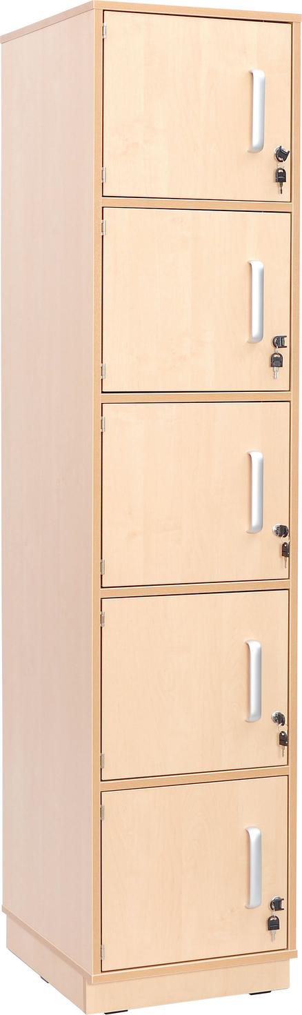 Flexi Eigentumsschrank, abschließbar, schmal für Personal, Erzieher, Schüler.