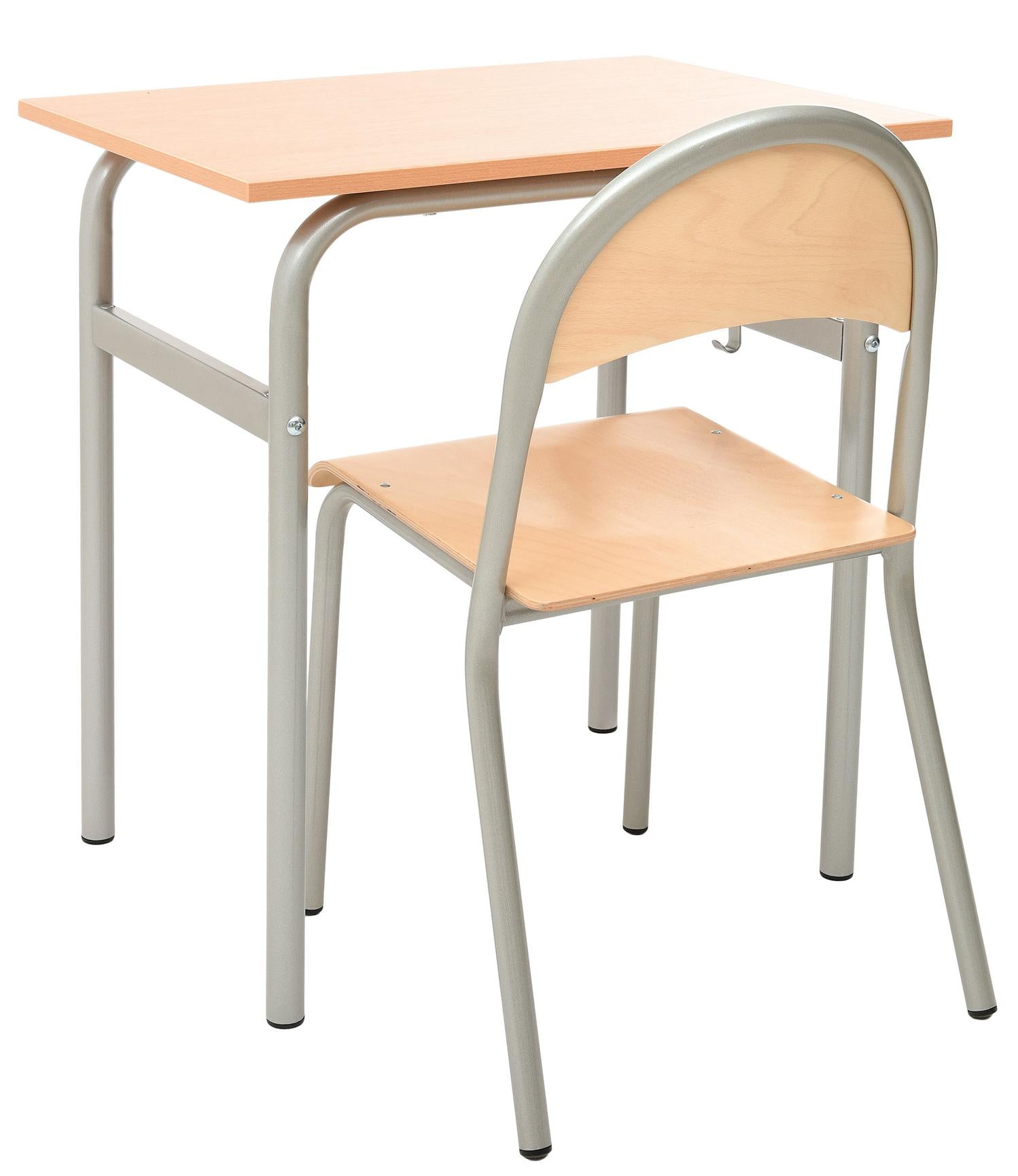 Set Einzeltisch mit Stuhl, ideal für Schüler.