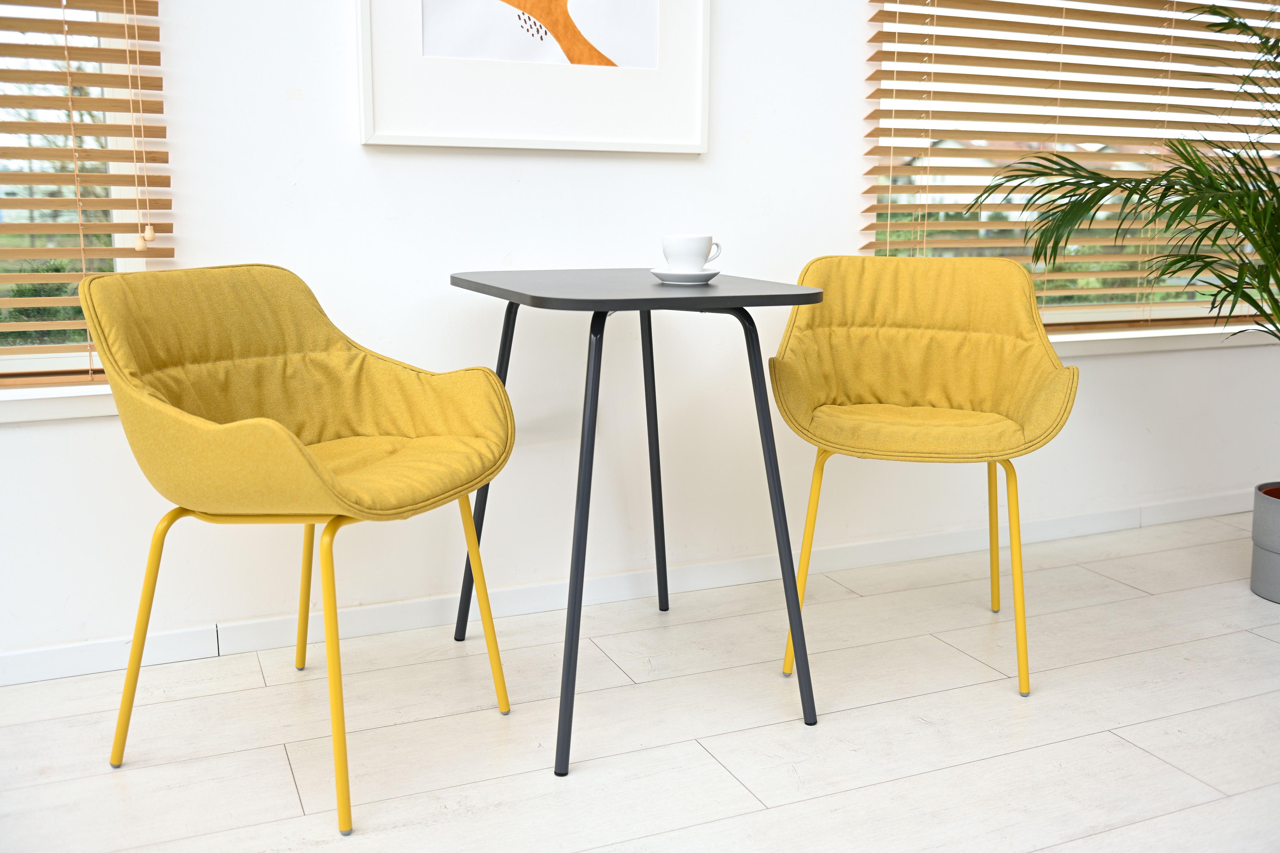 Modul Blocks maxi – Beistelltisch mit 4 Beinen in anthrazit.