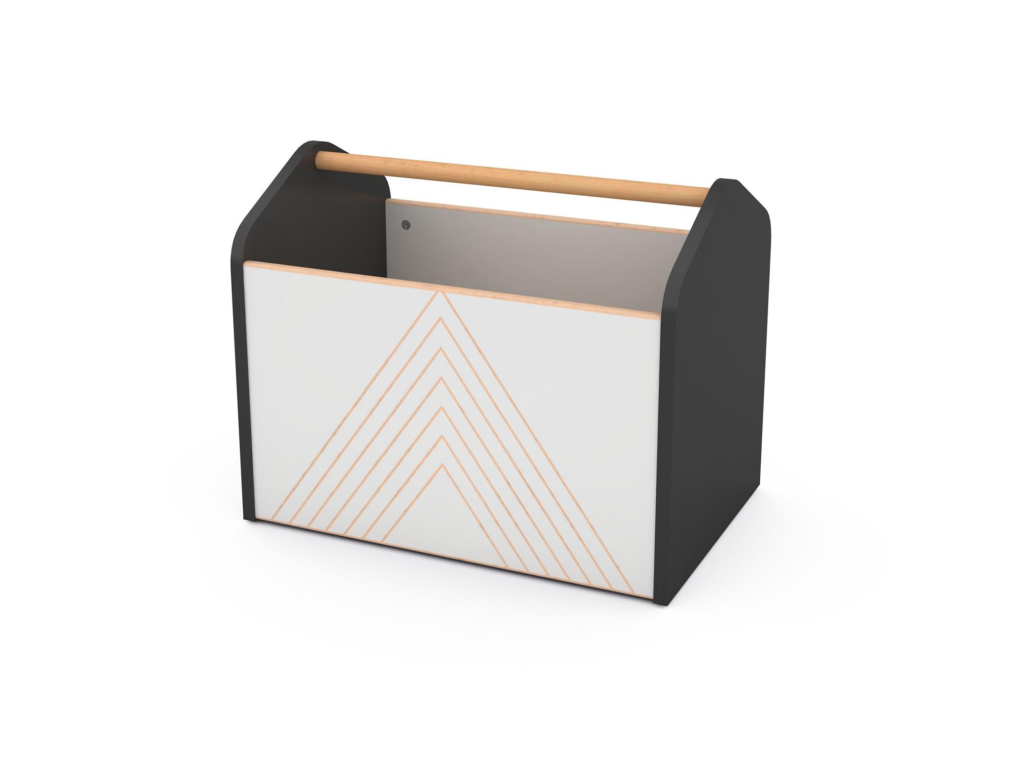 FLO Rollbehälter für Bücher mit Tragegriff – Praktisch & Stilvoll - Produkt wird im Kindergarten oder Schule genutzt.