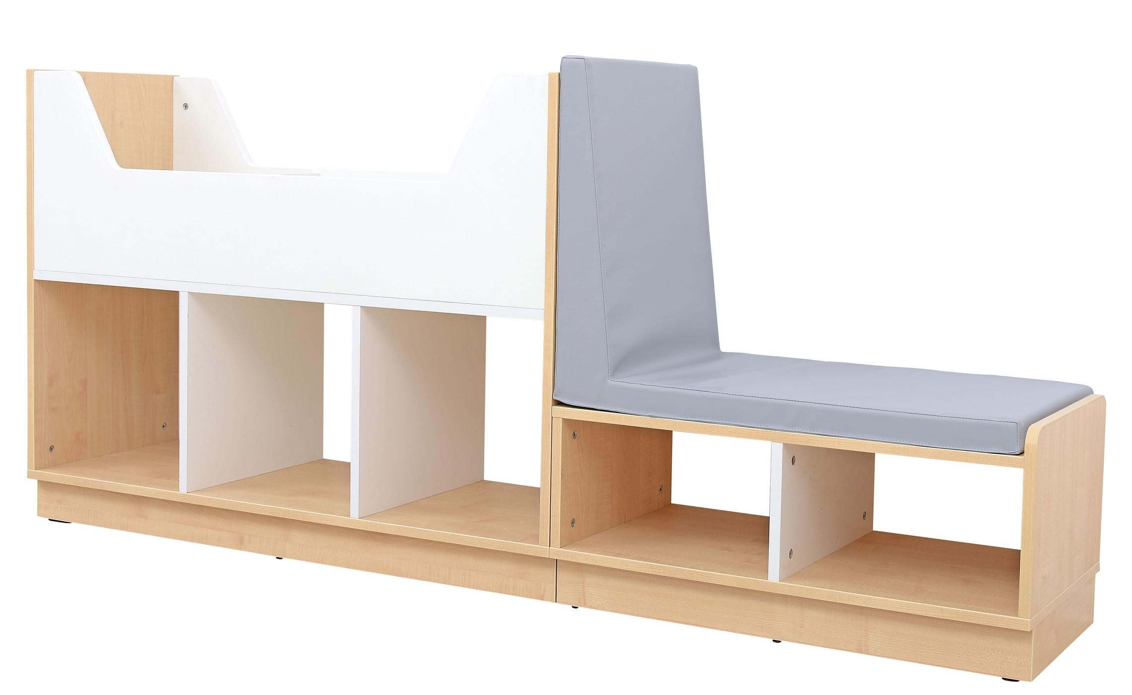 Quadro Leseecke – Bücherbank in 10 Farben für gemütliches Lesen - Produkt wird im Kindergarten oder Schule genutzt.