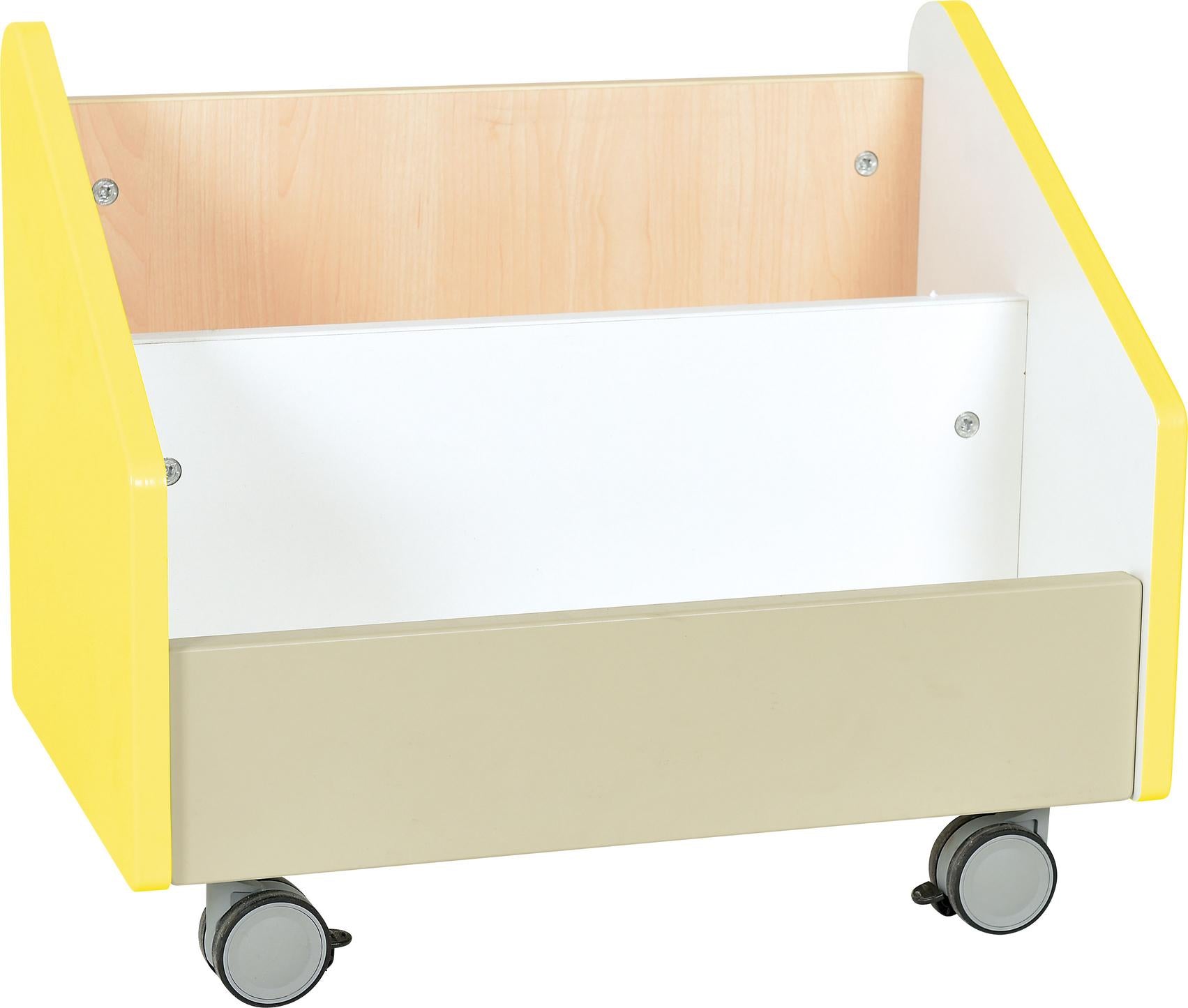 Rollbehälter für Bücher – Quadro XL in verschiedenen Farben - Produkt wird im Kindergarten oder Schule genutzt.