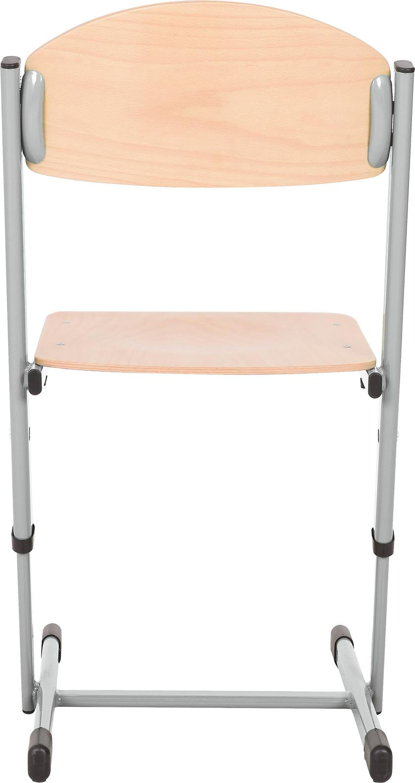 Schüler-Kufenstuhl im Klassenzimmer, strapazierfähig und bequem.