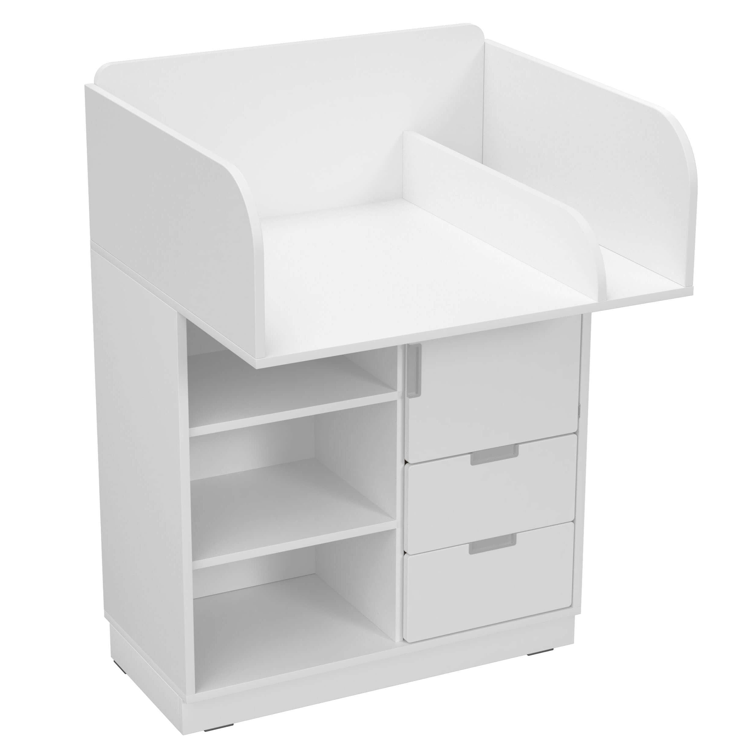 Wickelkommode Quadro, versch. Farben u. Dekore. Geeignet für die Krippe, Kita & Kindergarten.