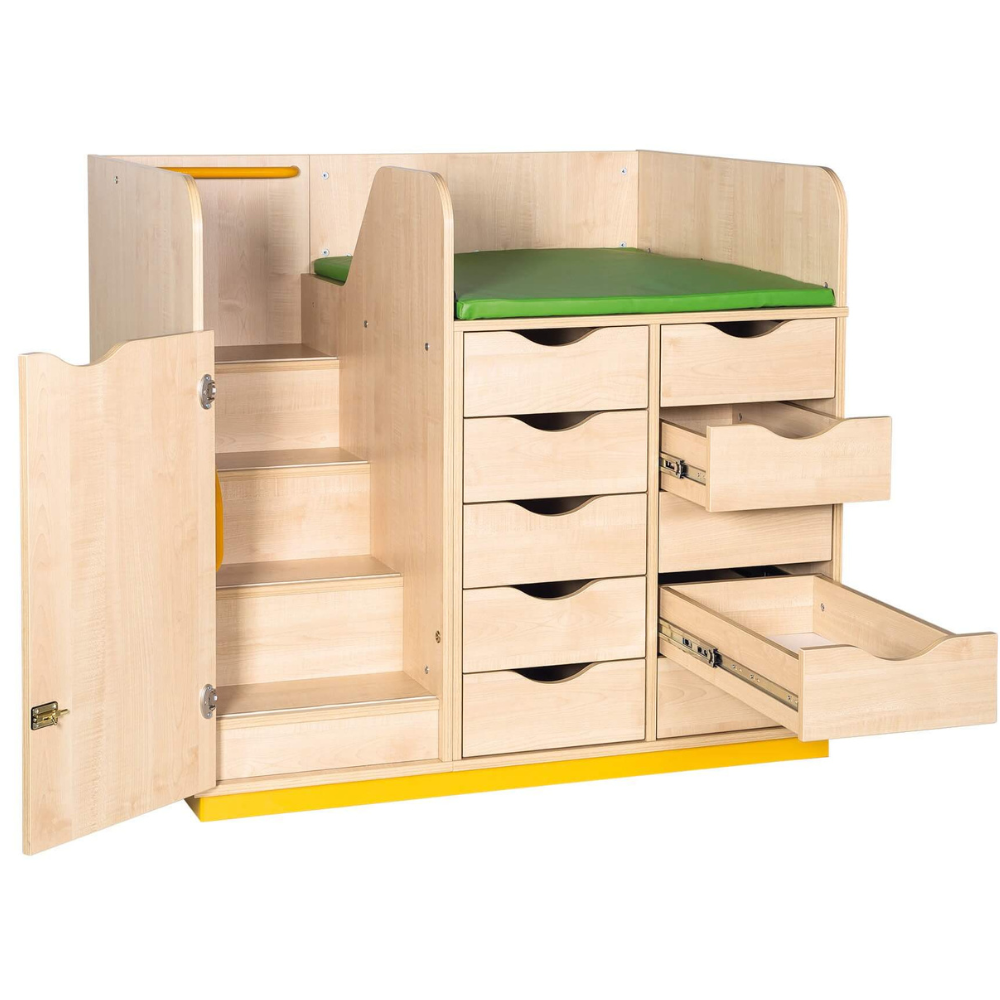 Wickelkommode für Krippe mit Treppe