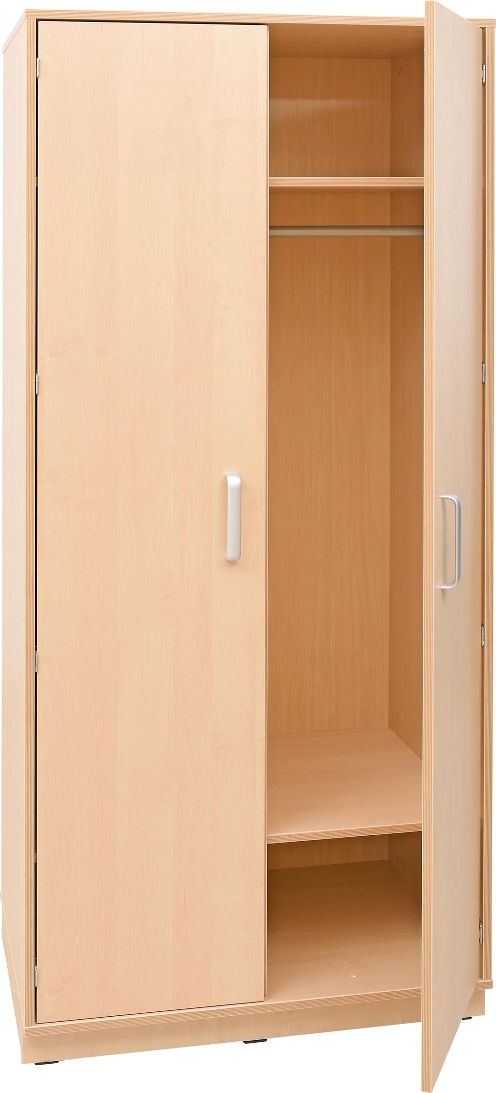 Flexi Kleiderschrank für Lehrer, offener Schrank mit Ablagen.