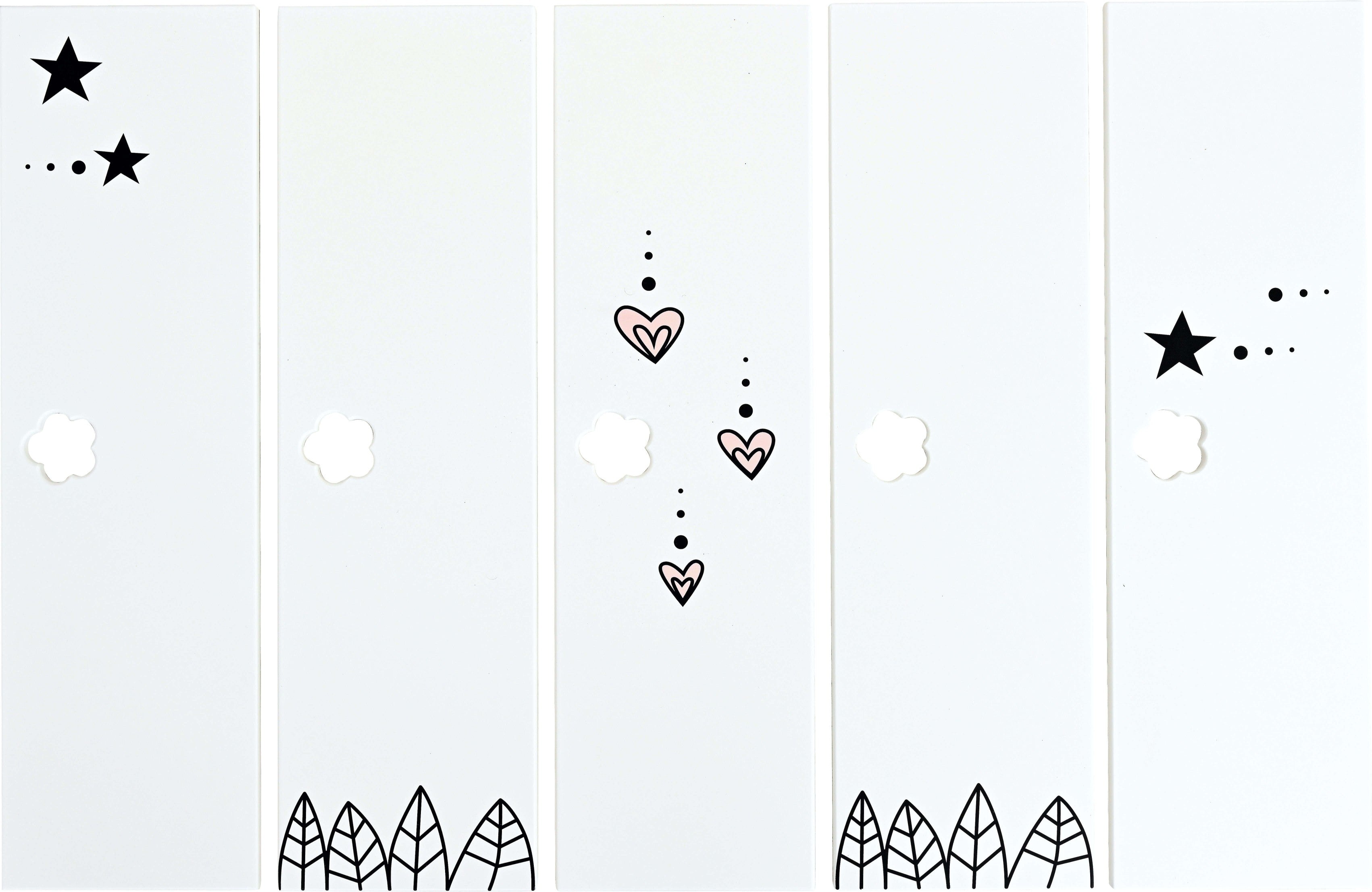 platzsparende Garderobe Mariposa mit Bank, Konfigurierbar - Versch. Farben Und Größen. Geeignet für Kita, Kindergarten und Schule.