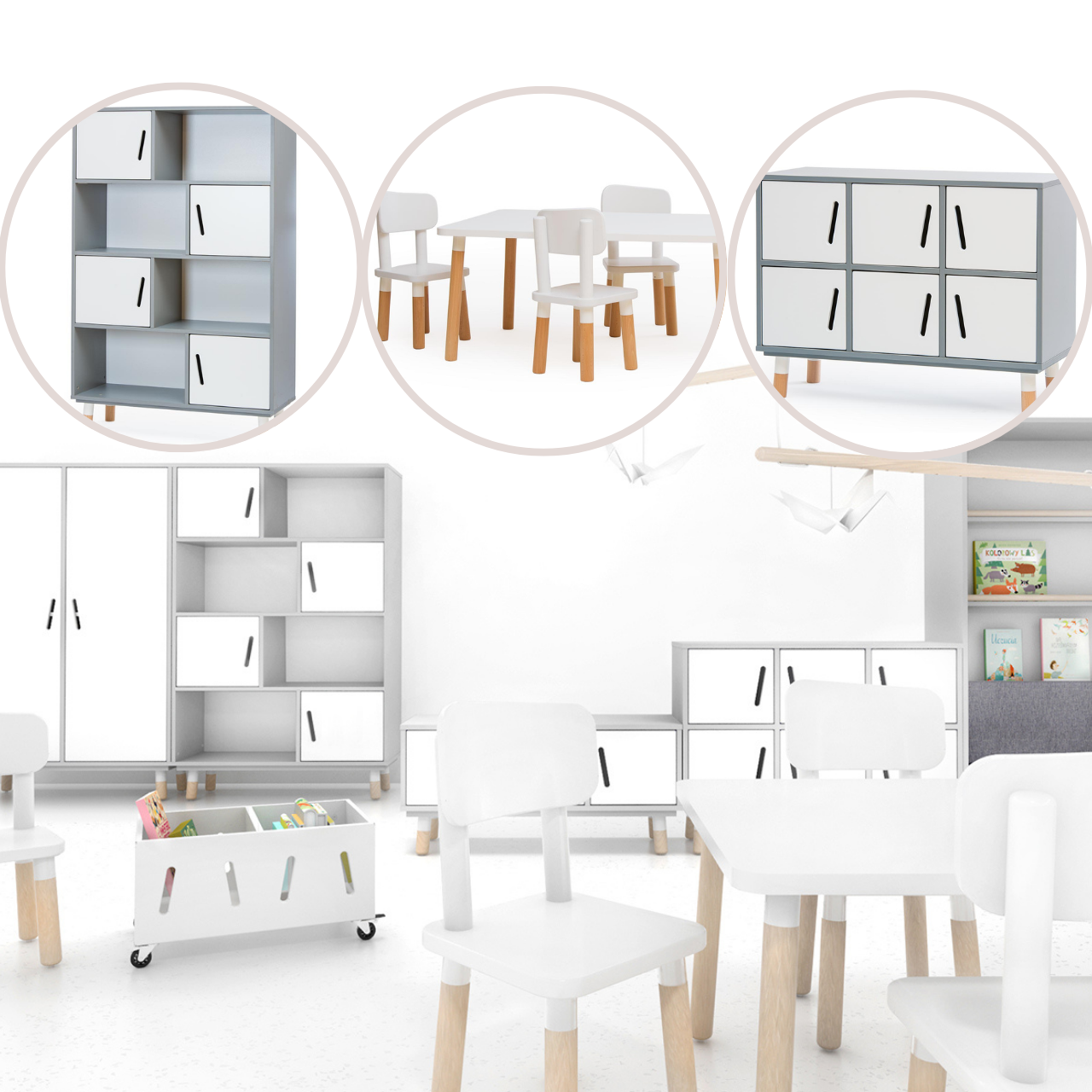 TAB-Serie - konfigurierbare Tische/Stühle/Schränke