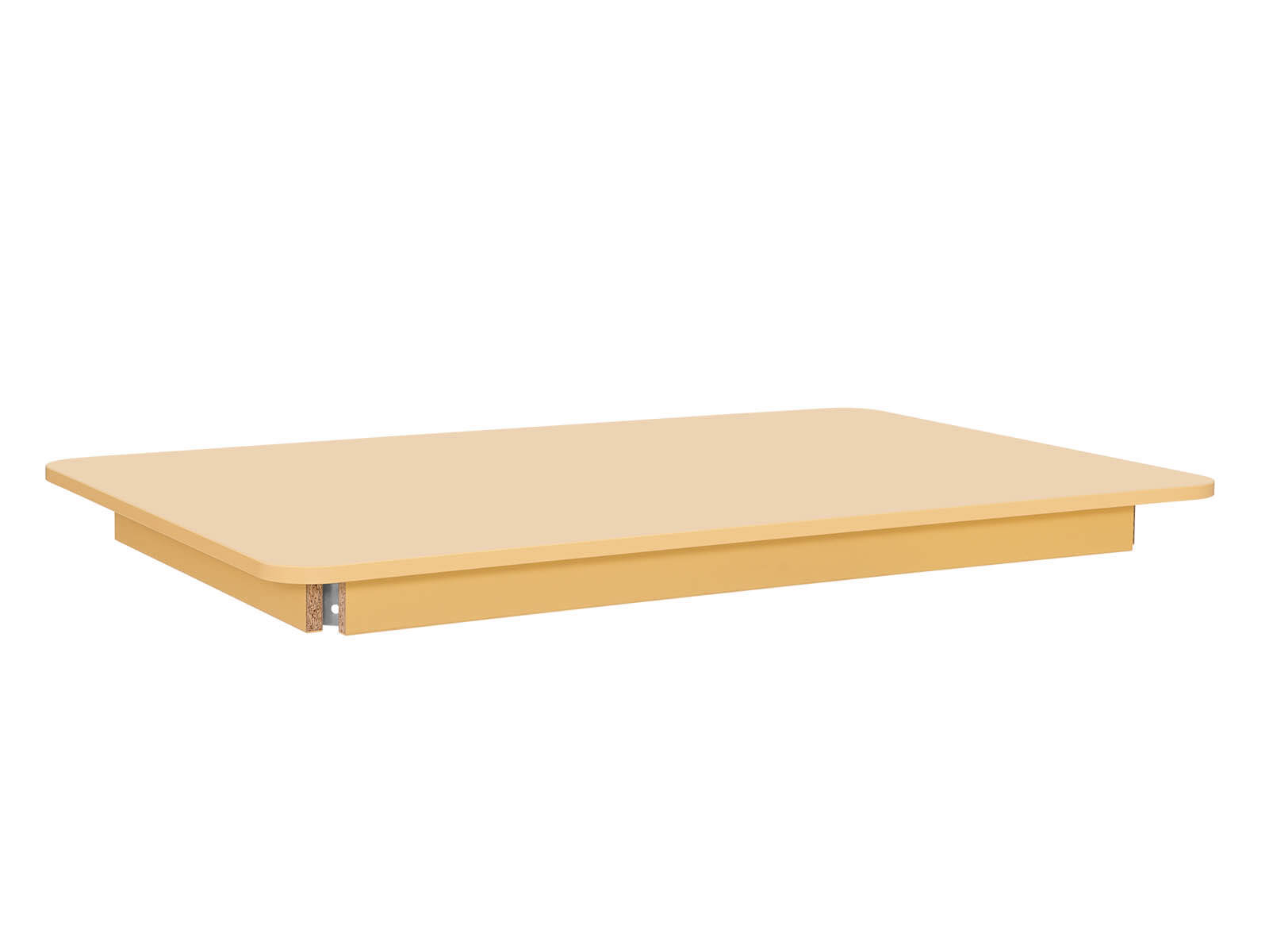 Tischplatte in gelb - Rechteck 124cm x 80cm