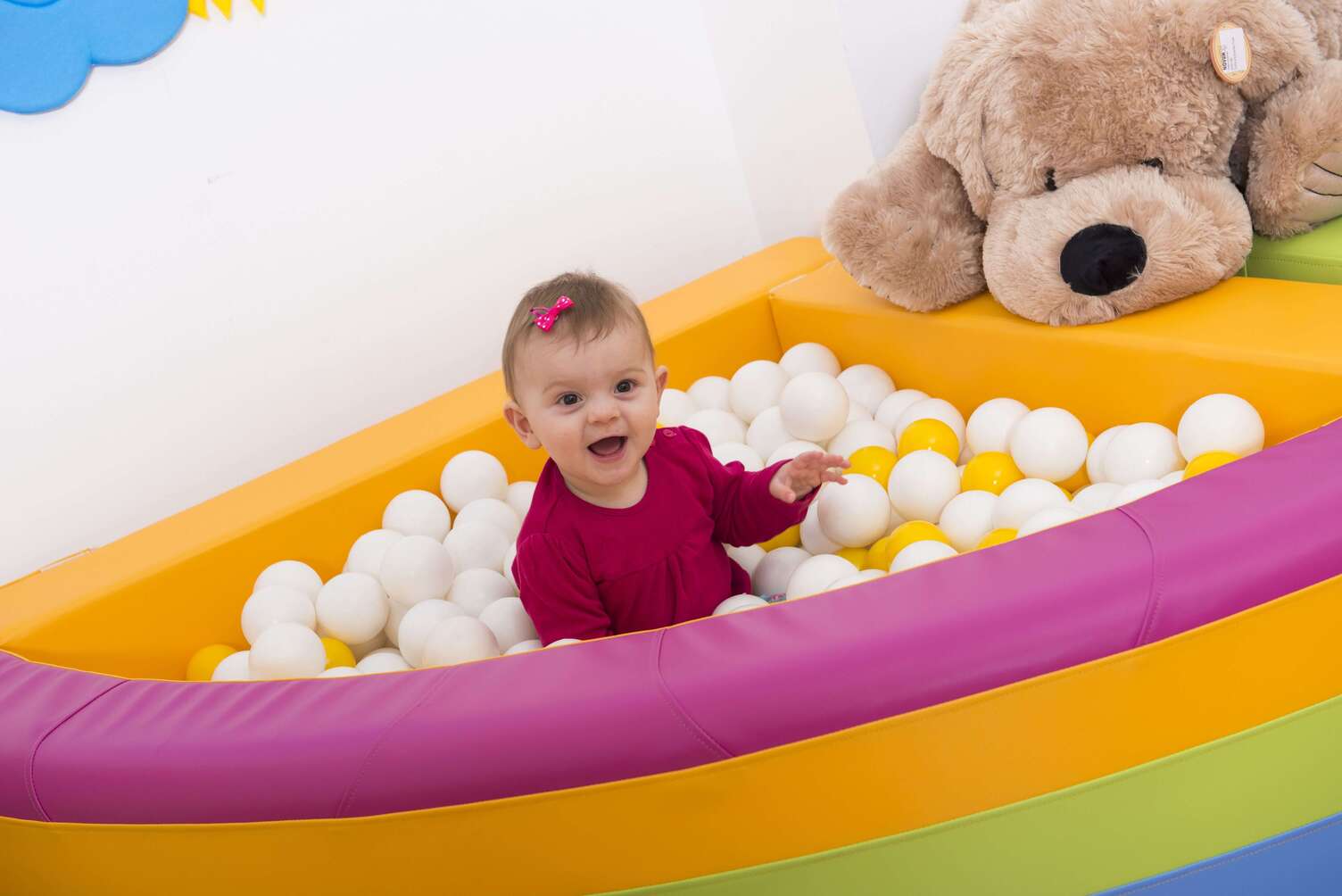 Bällebad - Regenbogen 120x120x30