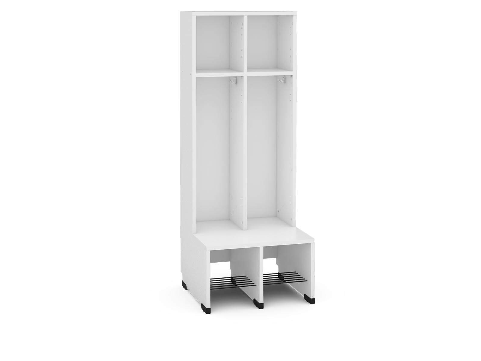 2er-Garderobe mit Bank in weiß H=31cm Bubble-Serie