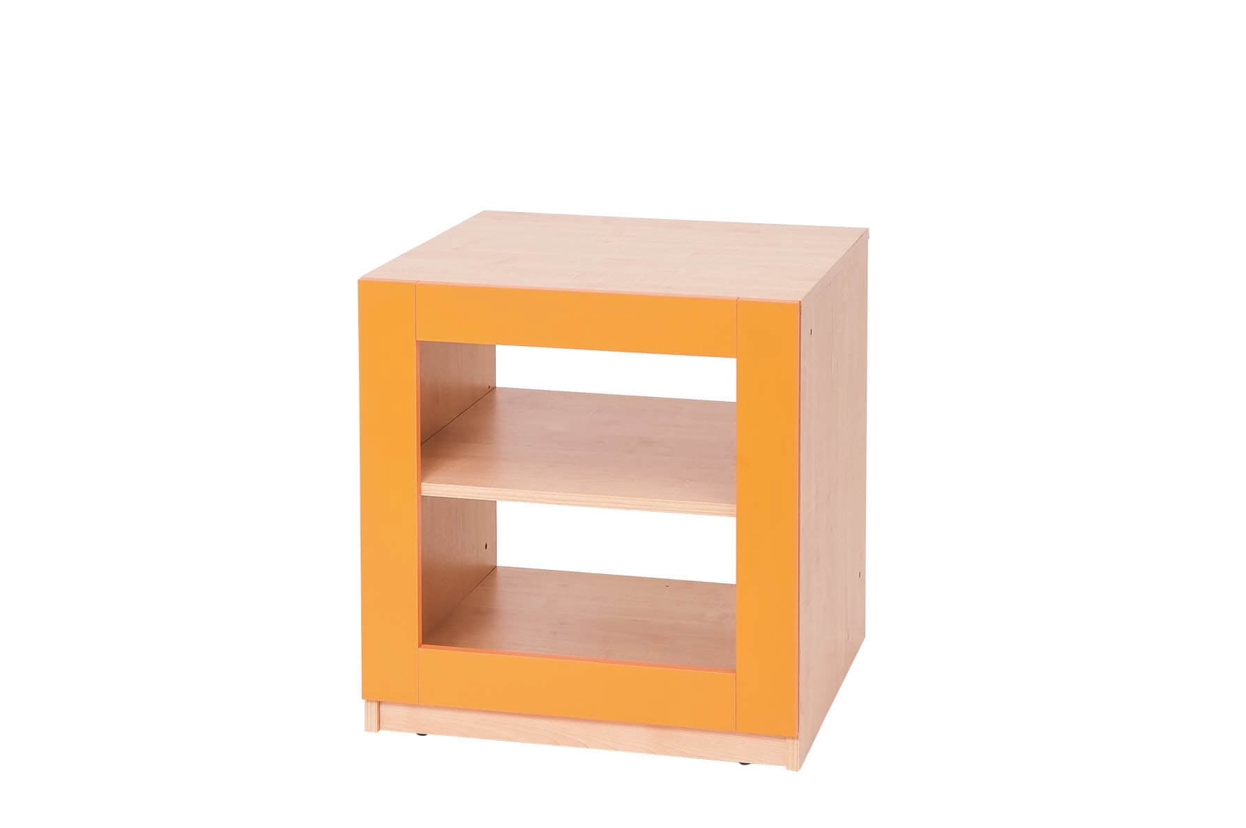 Kleines Regal orange - Raumtrenner-Häuschen-Serie