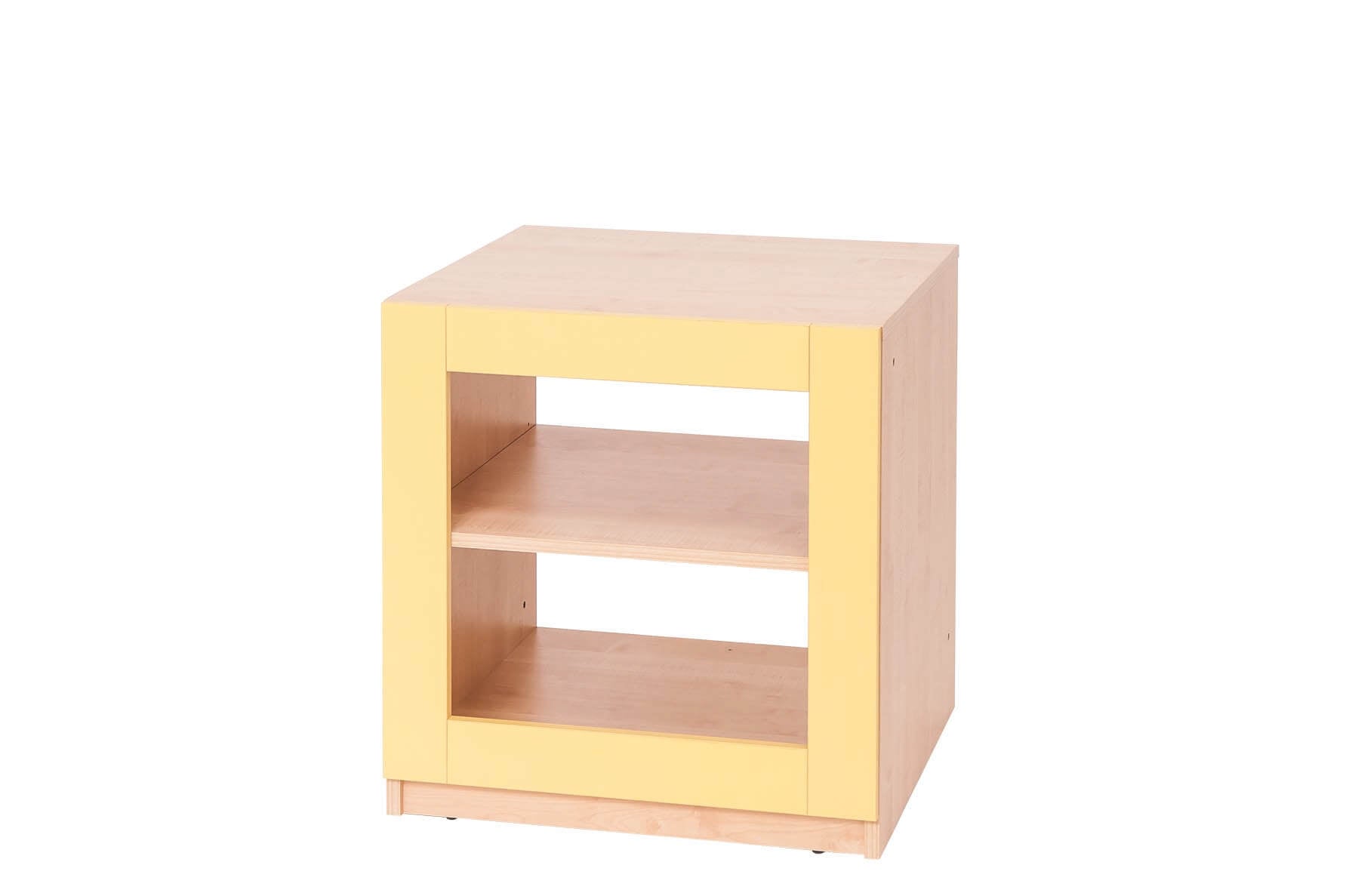 Kleines Regal gelb - Raumtrenner-Häuschen-Serie
