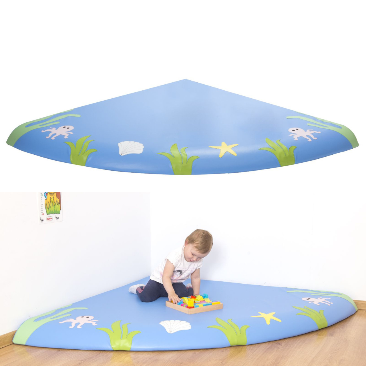 Eck-Spielmatte Ozean 150 x 150 x 10